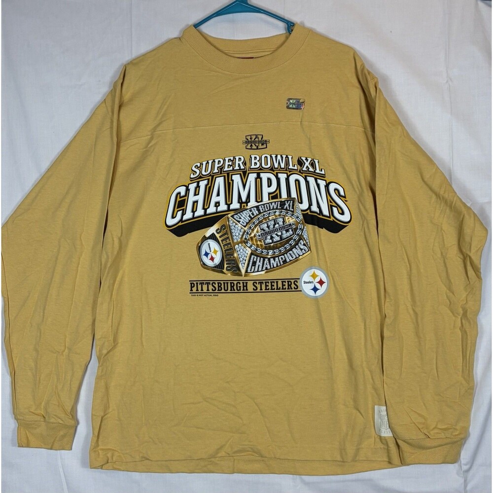 Reebok Gridiron Classic Pittsburgh Steelers Super Bowl XL L/S Shirt Men’s Large